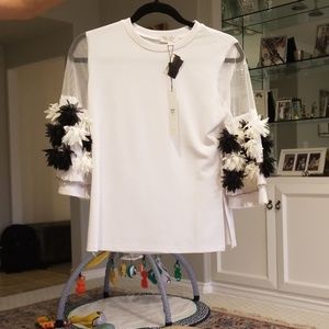 Beulah blouse w attached flowers